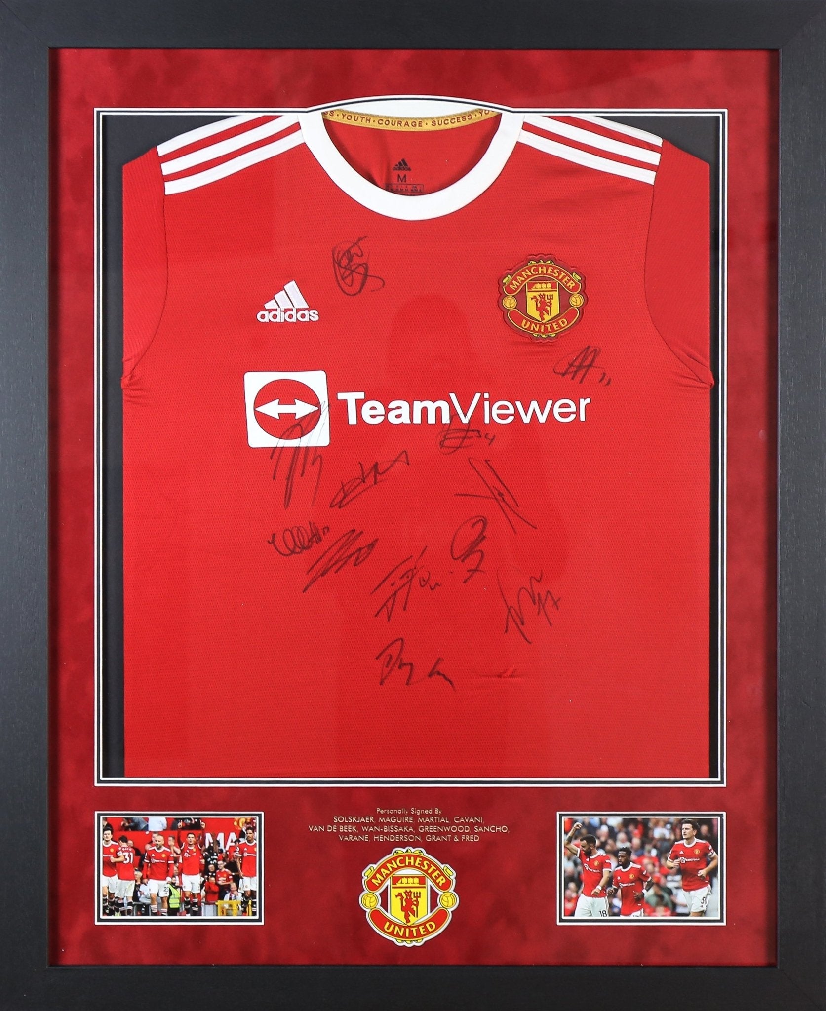 Multi Signed Man United Shirt Framed Display - Memorabilia Framers Shop